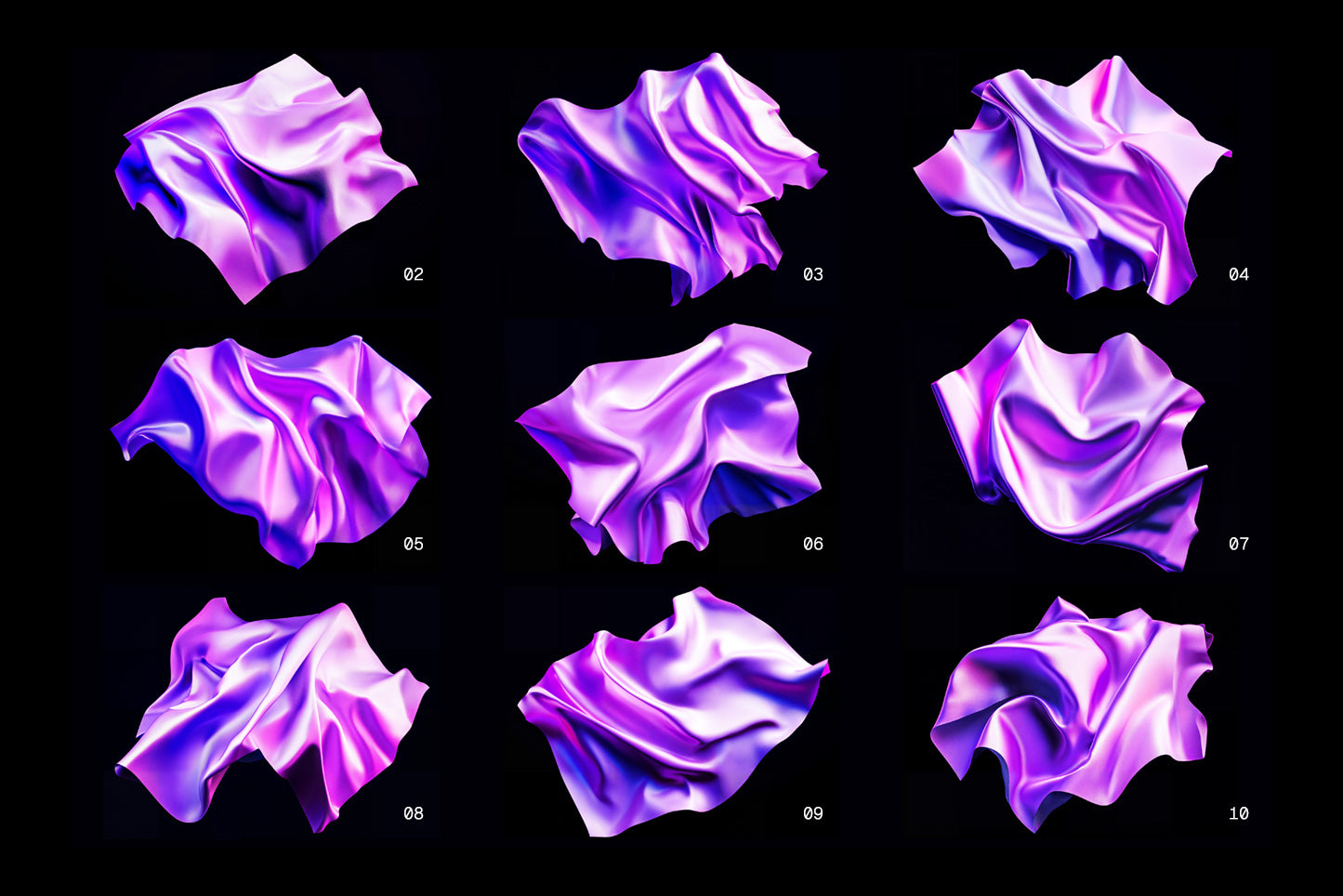 Futuristic Abstract Fabric Textures