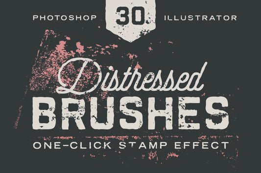 Distressed Texture Brushes for Photoshop & Illsutrator