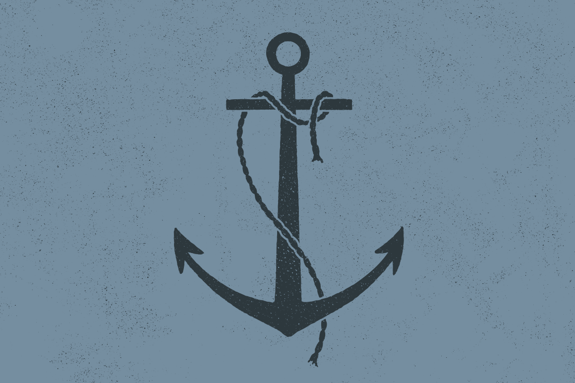 Vector Nautical Anchors and Rope