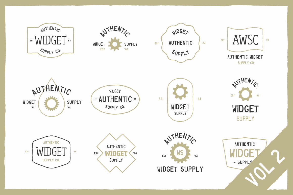 Vintage logo template