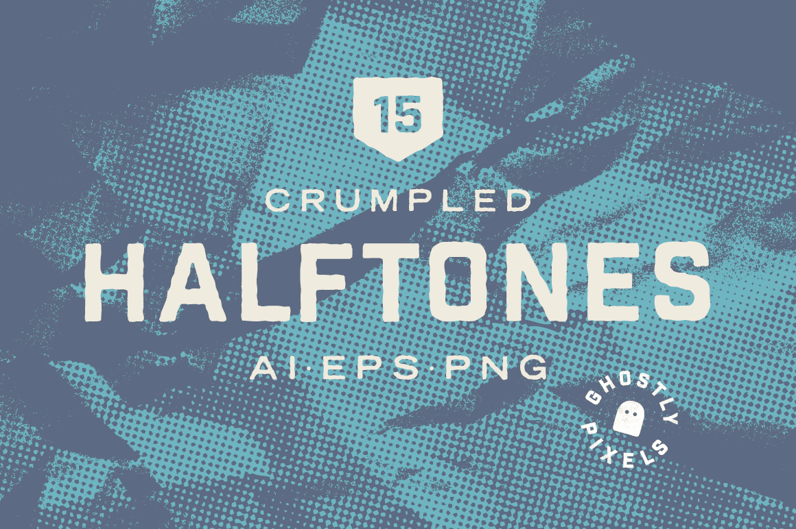 Crumpled Halftone Textures – GhostlyPixels