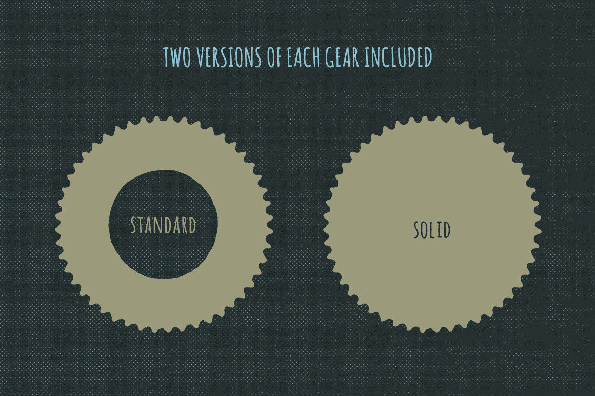 Gear Badge Shapes Illustrations