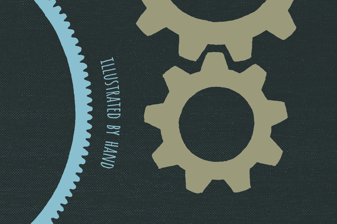 Gear Badge Shapes Illustrations