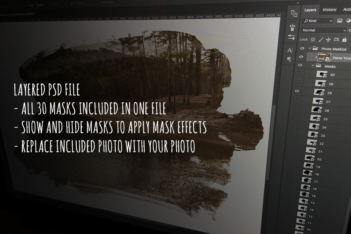 Photo mask PSD template