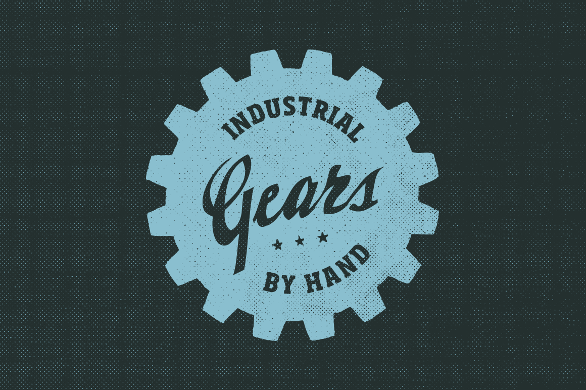 Gear Badge Shapes Illustrations