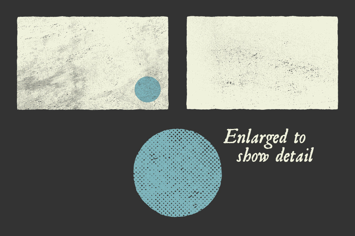 Vintage halftone textures pack