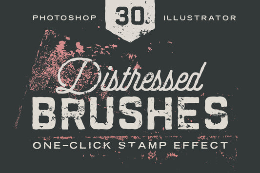 Distressed Texture Brushes for Photoshop & Illsutrator