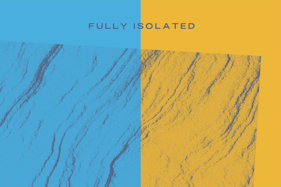Fully isolated halftone textures