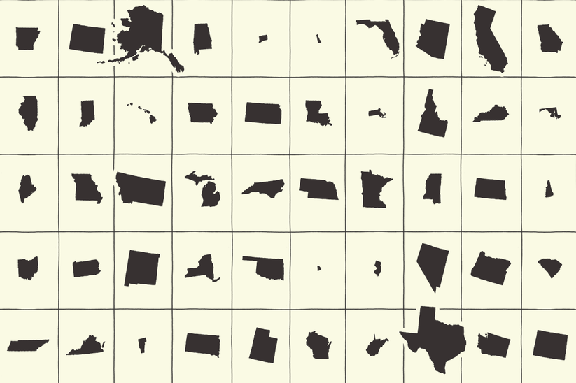 50 U.S. State Shapes & Map – GhostlyPixels