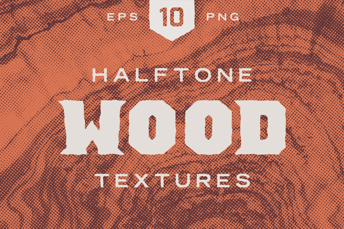 Halftone wood textures