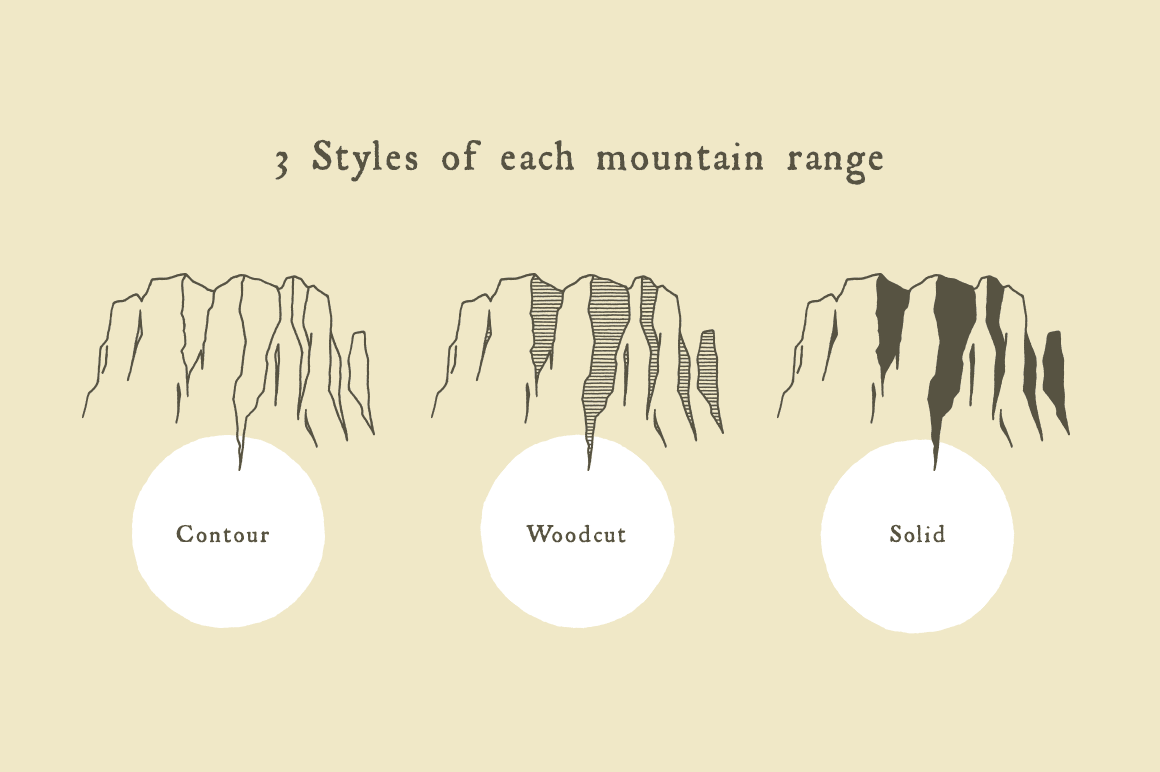 EPS vector mountains