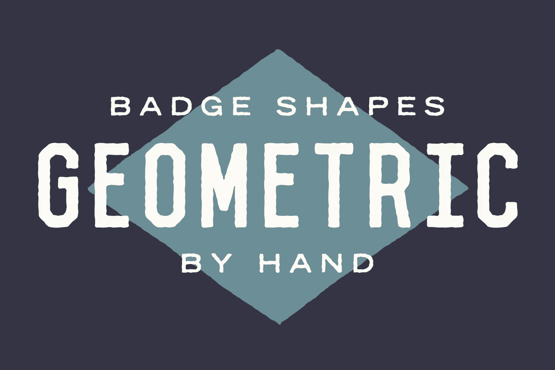 geometric badge shapes by hand