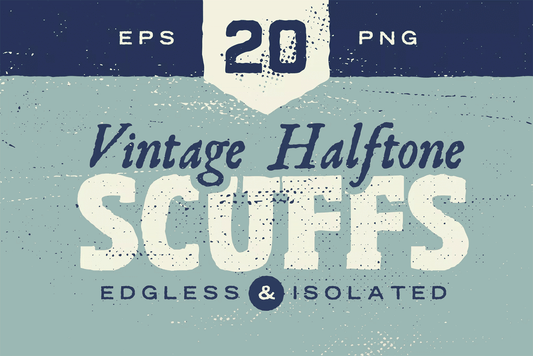 Vintage halftone scuff textures