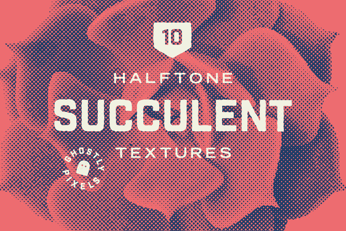 Halftone succulent textures