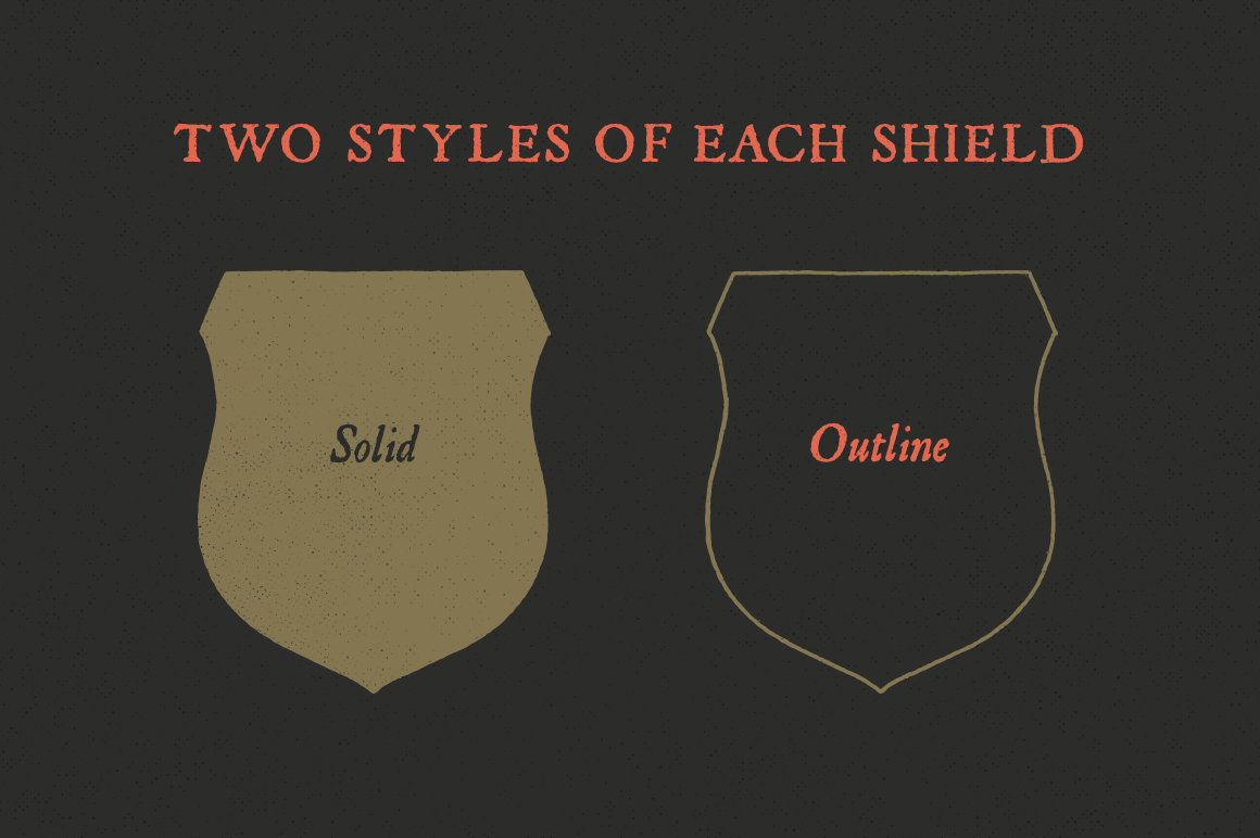 Vector Shield Shapes